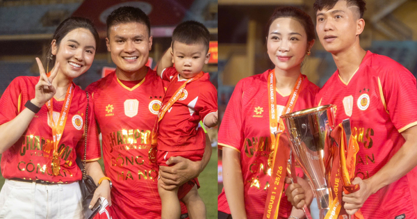 Dàn WAGs quy tụ ngày CAHN vô địch V.League: Quang Hải trao huy chương cho Chu Thanh Huyền, Võ Nhật Linh cam thường vẫn xinh!