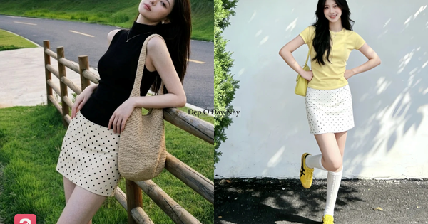 5 công thức mix đẹp với chân váy ngắn chấm bi: Item cổ điển 