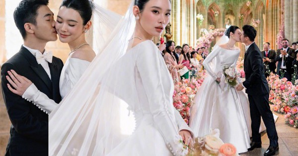 Đám cưới thượng lưu gây địa chấn showbiz sáng nay: Cô dâu chú rể hôn nhau say đắm, nhìn đâu cũng thấy phả ra 