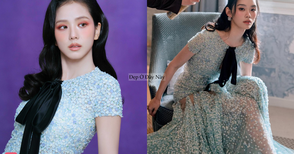 Thiên thần nội y đụng đầm đính hàng nghìn bông hoa với Jisoo: Người ngọt ngào như nàng thơ, người kiêu sa như công chúa