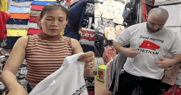 "Phi vụ" mua áo phông 100.000đ của anh Tây tại chợ