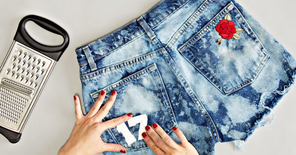 cách cắt lỗ khuy quần jean