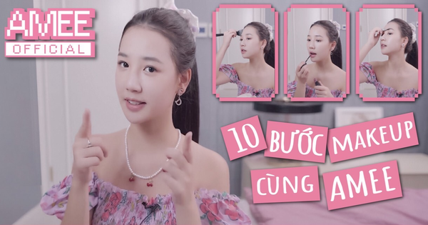 Học AMEE chăm sóc da mặt với kem chống nắng Skin Aqua Tone Up