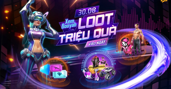 30 tháng 8 mừng sinh nhật Free Fire - Xem Booyah! Loot triệu quà!