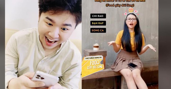 Quoc Khanh “duet” with Phuong My Chi in the challenge of people who sing and rap