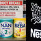 Nestle thu hồi hàng loạt sản phẩm sữa công thức trẻ em SMA, BEBA và NAN tại một số quốc gia châu Âu do có khả năng nhiễm độc tố