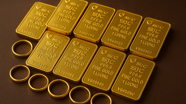 Sáng 3/11, vàng SJC và vàng nhẫn giảm mạnh sau một tuần, nhà đầu tư lỗ nặng  tới 6,8 triệu đồng/lượng