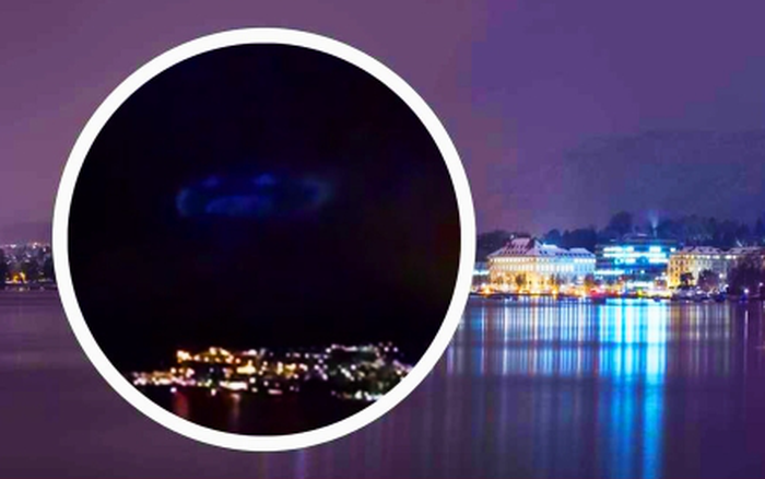 UFO hình đĩa khổng lồ lơ lửng trên hồ nổi tiếng Thụy Sĩ