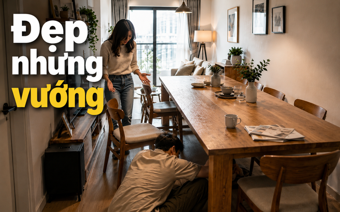 Cố mua bàn ăn dài 1,8m cho sang, gia chủ phải tháo bỏ sau 6 tháng vì ngày nào cũng vướng víu