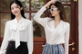 9 mẫu sơ mi trắng dưới 300k tôn dáng thanh lịch cho nàng công sở