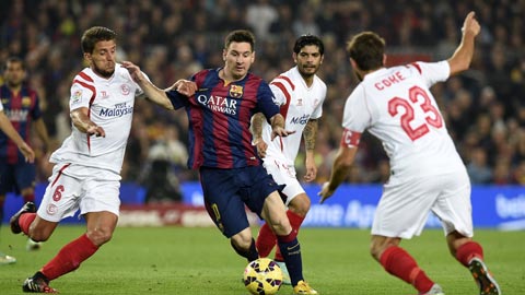 Barca khó ra về với 3 điểm bởi trên sân nhà, Sevilla đang là đội bóng chơi hay nhất châu Âu